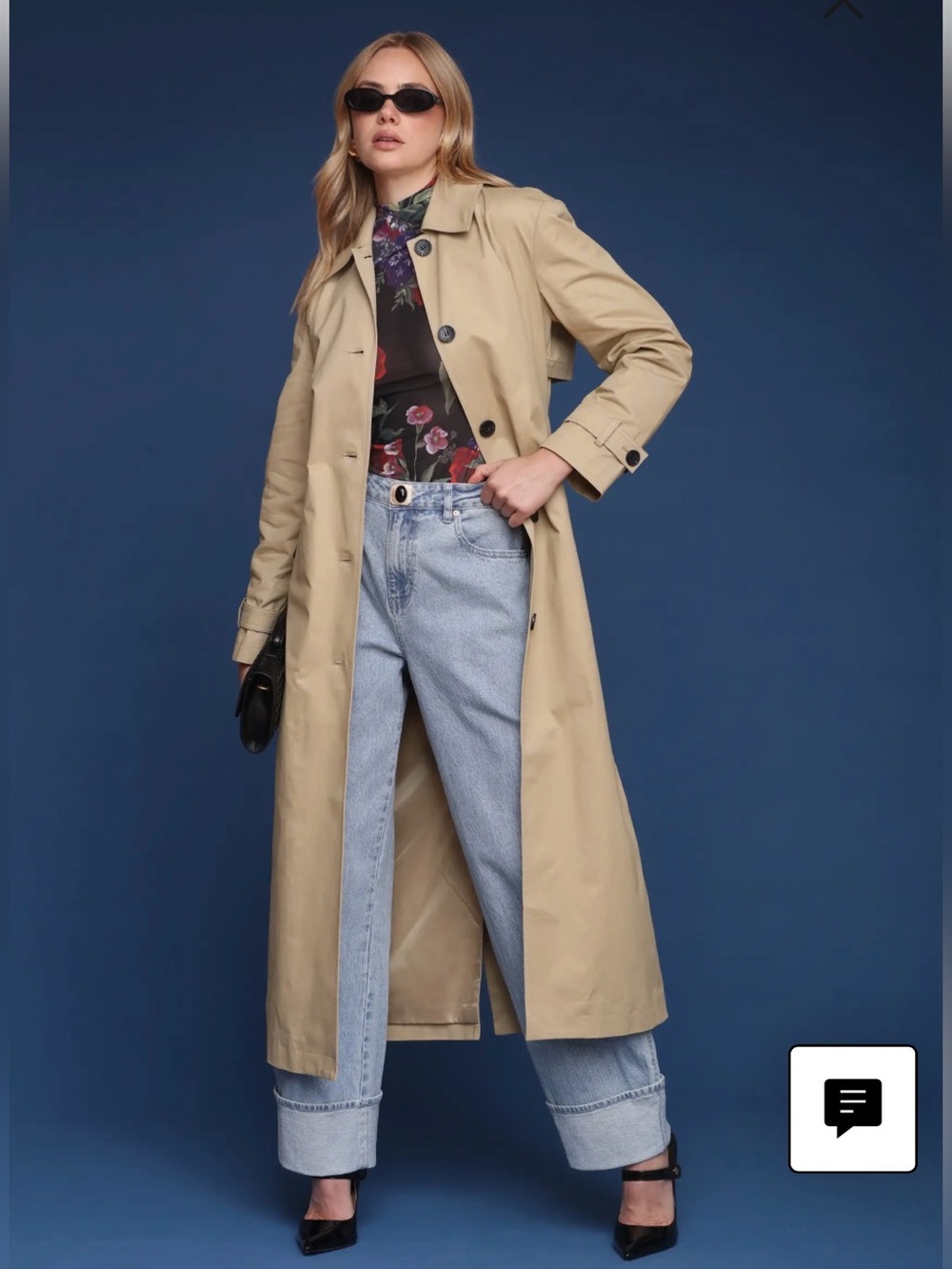 NWOT Avec Les Filles Maxi Classic Trench Coat